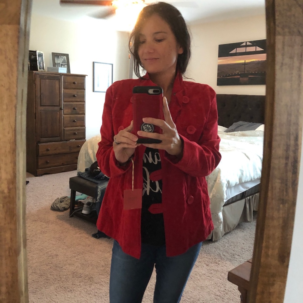 NWT Red Mossimo corduroy coat